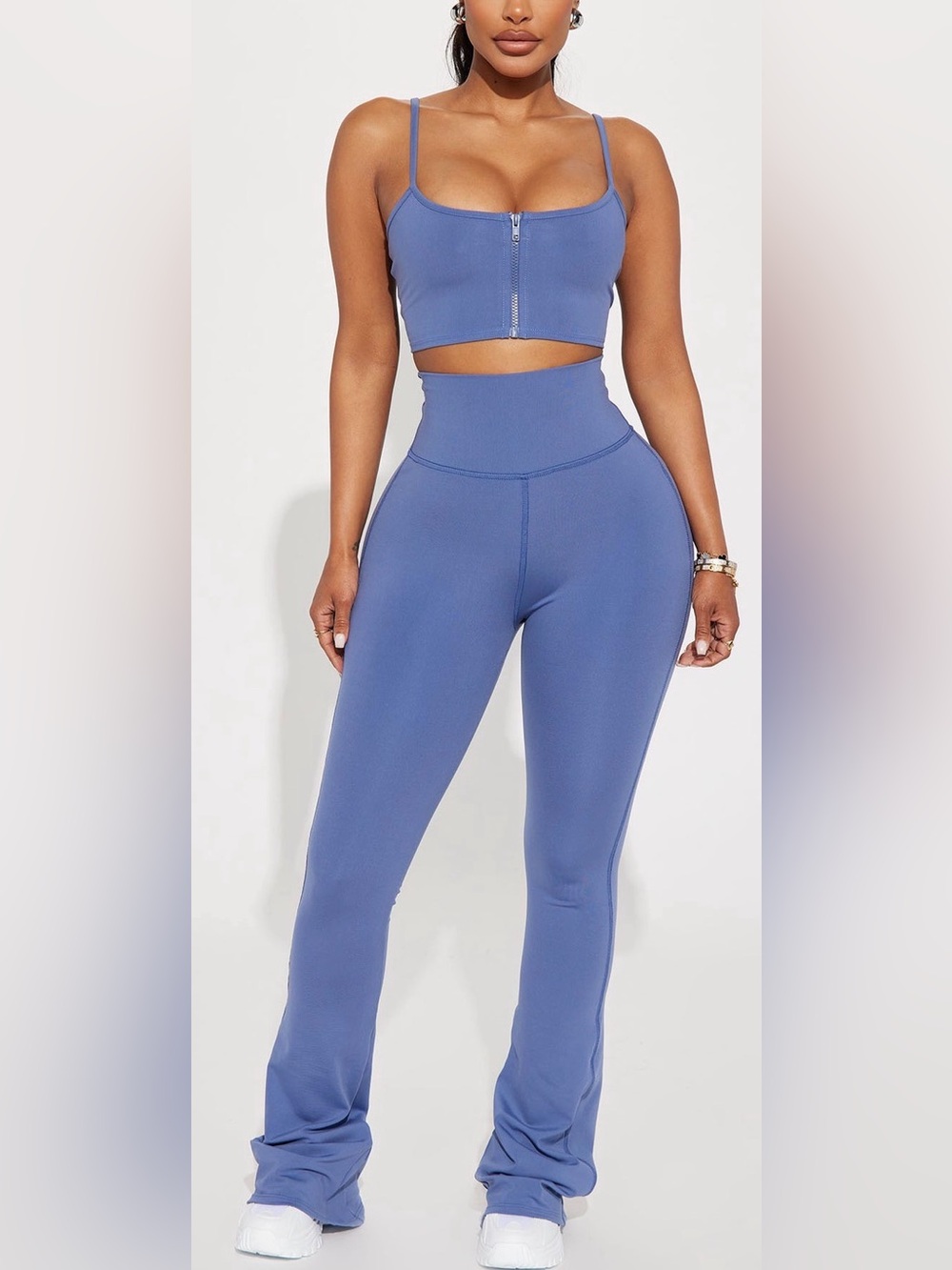 Fashion Nova Periwinkle High-Rise Flare Leggings